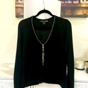 100% Cashmere. Ralph Lauren Black Label sweater. Size L.